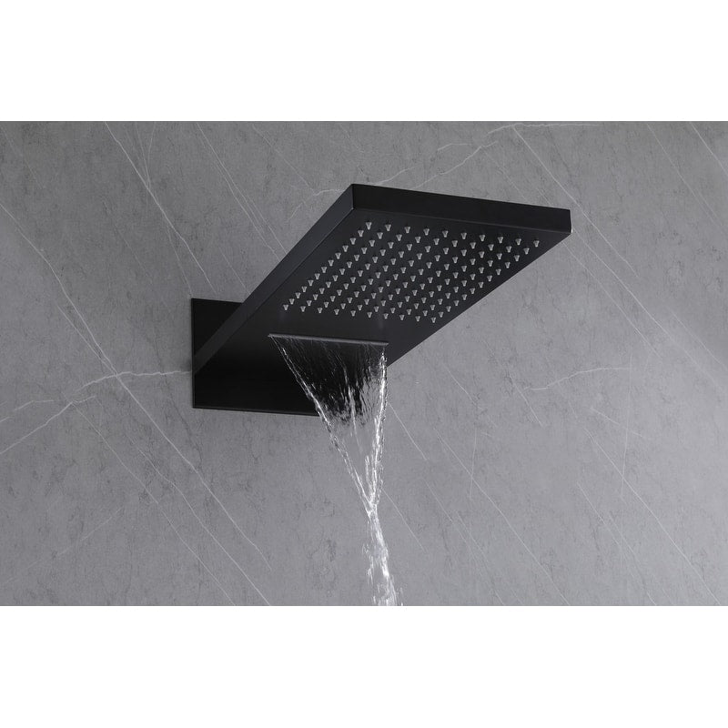 Medunjess Bathroom Matte Black Shower Faucet