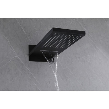 Medunjess Bathroom Matte Black Shower Faucet