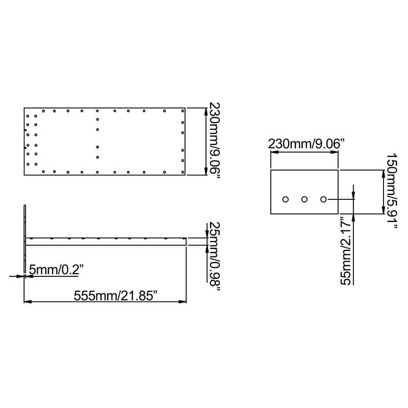 Medunjess Bathroom Matte Black Shower Faucet