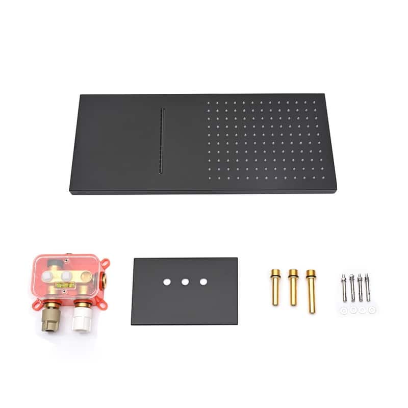 Medunjess Bathroom Matte Black Shower Faucet