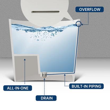 Medunjess 39'' Freestanding Tub Solid Surface Japanese Soaking Bathtub With Seat