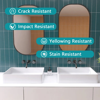 MEDUNJESS 21'' Solid Surface Bathroom Vessel Sink