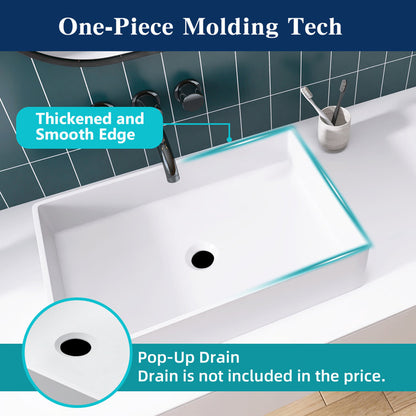 MEDUNJESS 21'' Solid Surface Bathroom Vessel Sink