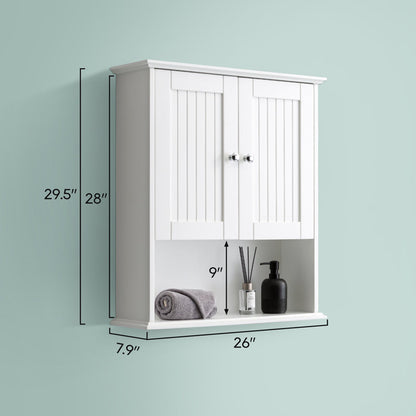 Medunjess 26 in. W x 30 in. H Wall Bathroom Cabinet Over The Toilet Storage