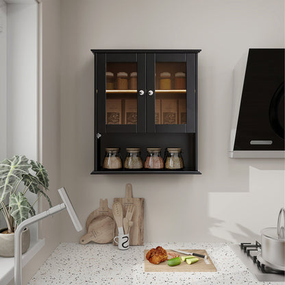 Medunjess 26 in. W x 30 in. H Bathroom Storage Wall Cabinet Fully Assembled with Sensor Light