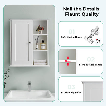 Medunjess 24 in. W x 7 in. D x 28 in. H Wall Bathroom Cabinet Over the Toilet Storage