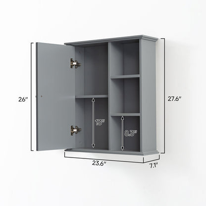 Medunjess 24 in. W x 7 in. D x 28 in. H Wall Bathroom Cabinet Over The Toilet Storage