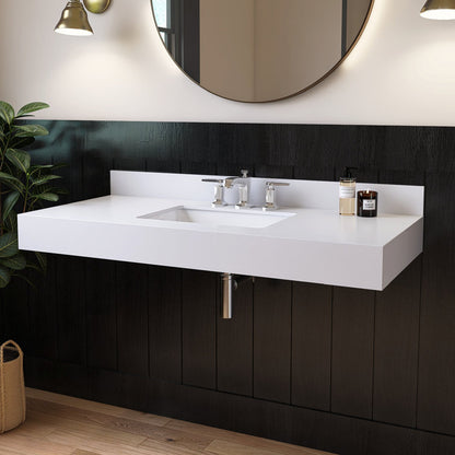 Medunjess 49'' Bathroom Vanity Top with Backsplash Wall Mounted Bathroom Sink