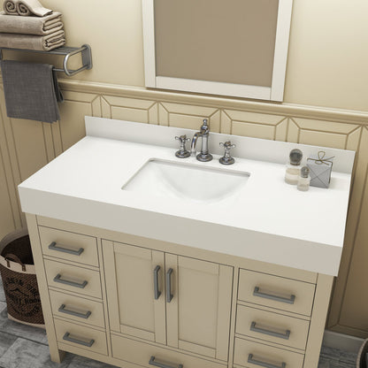 Medunjess 49'' Bathroom Vanity Top with Backsplash Wall Mounted Bathroom Sink