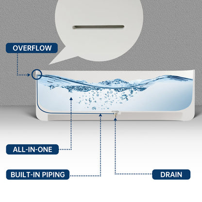Medunjess 67'' Freestanding Tub Solid Surface Freestanding Soaking Bathtub