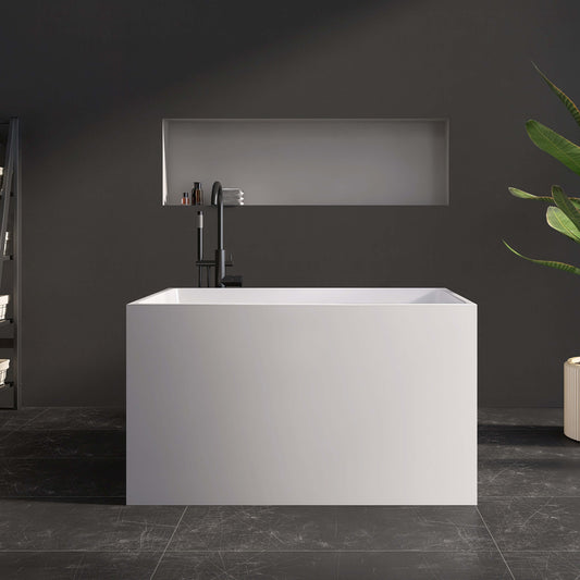 Medunjess 43'' Cradle Freestanding Soaking Acrylic Bathtub