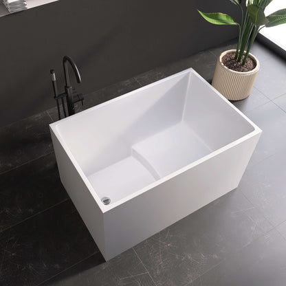 Medunjess 43'' Cradle Freestanding Soaking Acrylic Bathtub