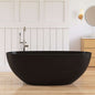 Medunjess 61" Freestanding Solid Surface Stone Resin Soaking Bathtub