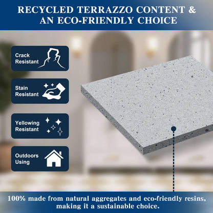 Medunjess 59" Coalesce Freestanding Terrazzo Bathtub