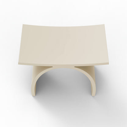 Medunjess Milk Coffee Freestanding Shower Seat Solid Surface Shower Stool