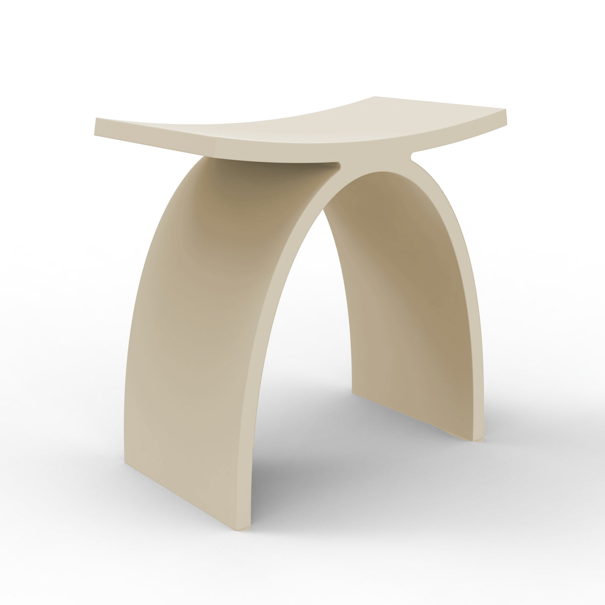 Medunjess Milk Coffee Freestanding Shower Seat Solid Surface Shower Stool