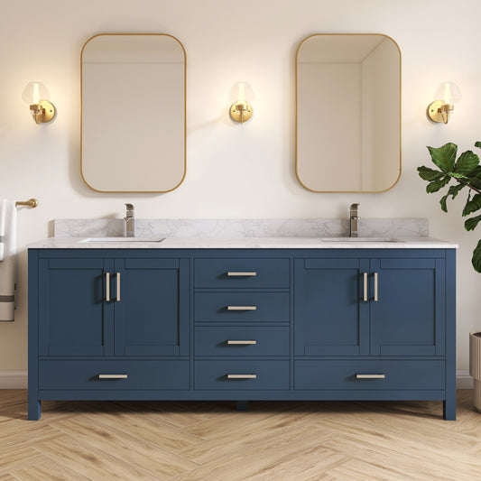 Medunjess 84'' Grid Bathroom Vanities With Double Sink