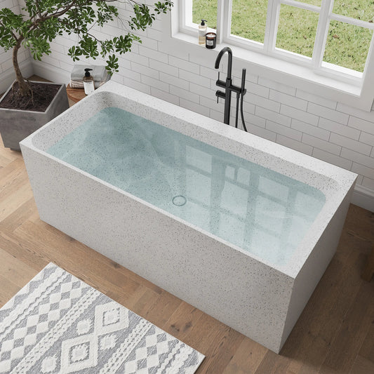Medunjess 64" Kaleido Freestanding Terrazzo bathtub
