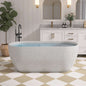 Medunjess 63'' Flecksione Freestanding Terrazzo Bathtub