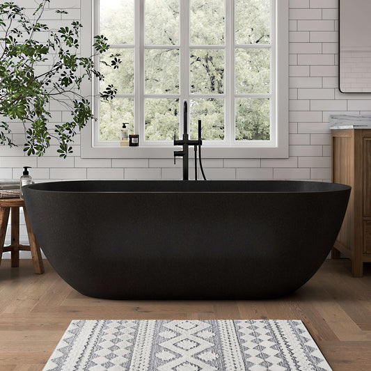 Medunjess 69" Speckle Freestanding Terrazzo Bathtub