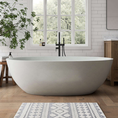 Medunjess 71" Tessera Freestanding Terrazzo Bathtub