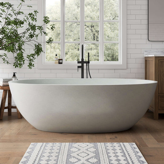 Medunjess 71" Tessera Freestanding Terrazzo Bathtub