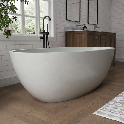 Medunjess 71" Tessera Freestanding Terrazzo Bathtub