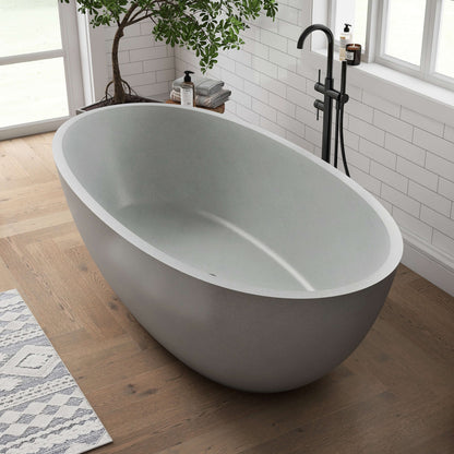 Medunjess 71" Tessera Freestanding Terrazzo Bathtub