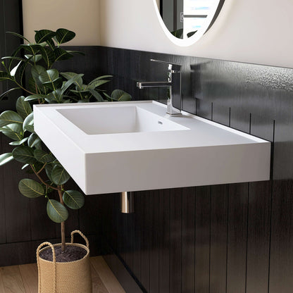 Medunjess 39'' Aerial Wall Mounted Bathroom Sink Solid Surface Sink