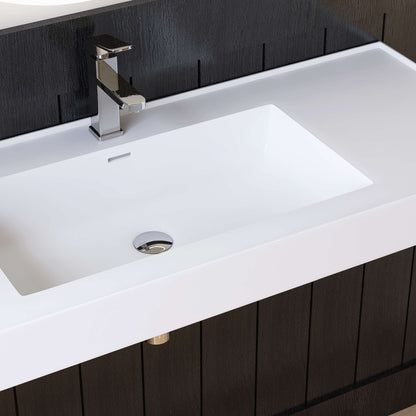 Medunjess 39'' Aerial Wall Mounted Bathroom Sink Solid Surface Sink