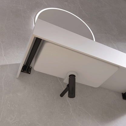 Medunjess 47'' Hovera Wall Mounted Bathroom Sink Solid Surface Sink