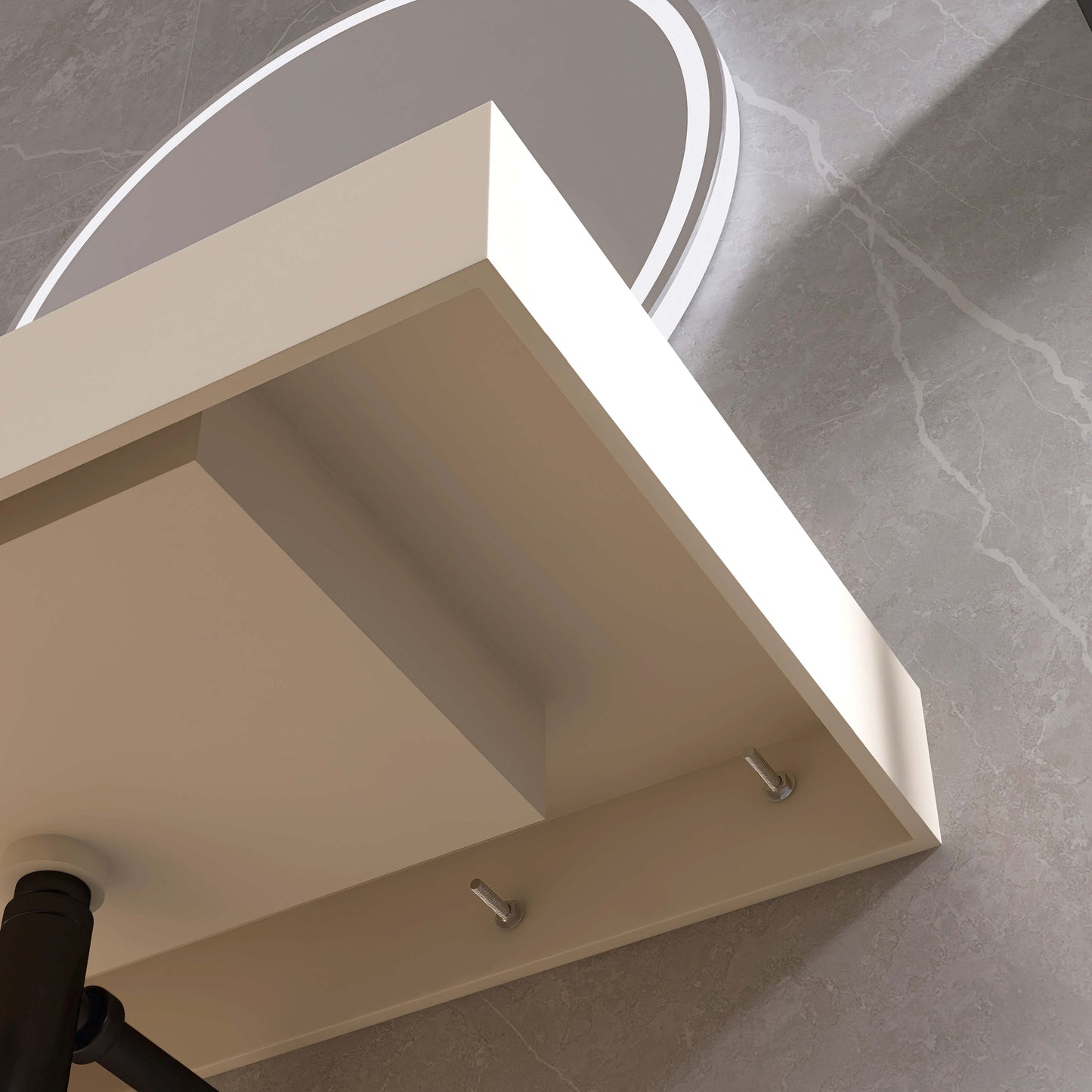 Medunjess 35''Zenti Wall Mounted Bathroom Sink Solid Surface Sink