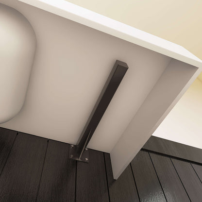 Medunjess 59'' Strata Wall Mounted Bathroom Sink Solid Surface Sink