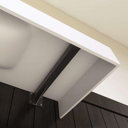 Medunjess 47" White Minimalist Solid Surface Wall-Hung Basin