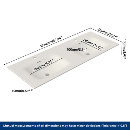 Medunjess 47'' Cresta Solid Surface Basin