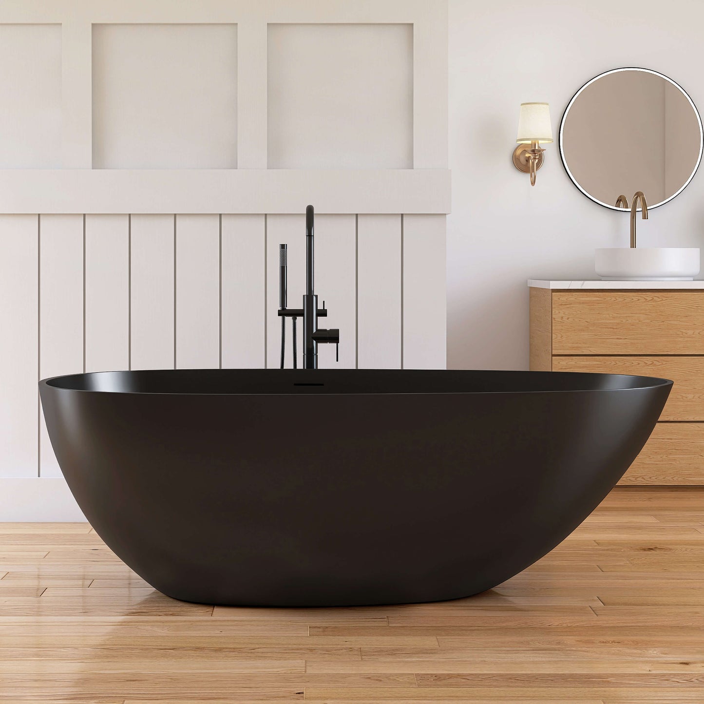 Medunjess 67'' Oval Freestanding Tub with Overflow | Soak in Style