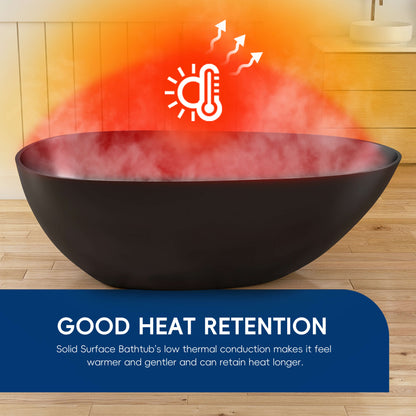 Medunjess 67'' Oval Freestanding Tub with Overflow | Soak in Style