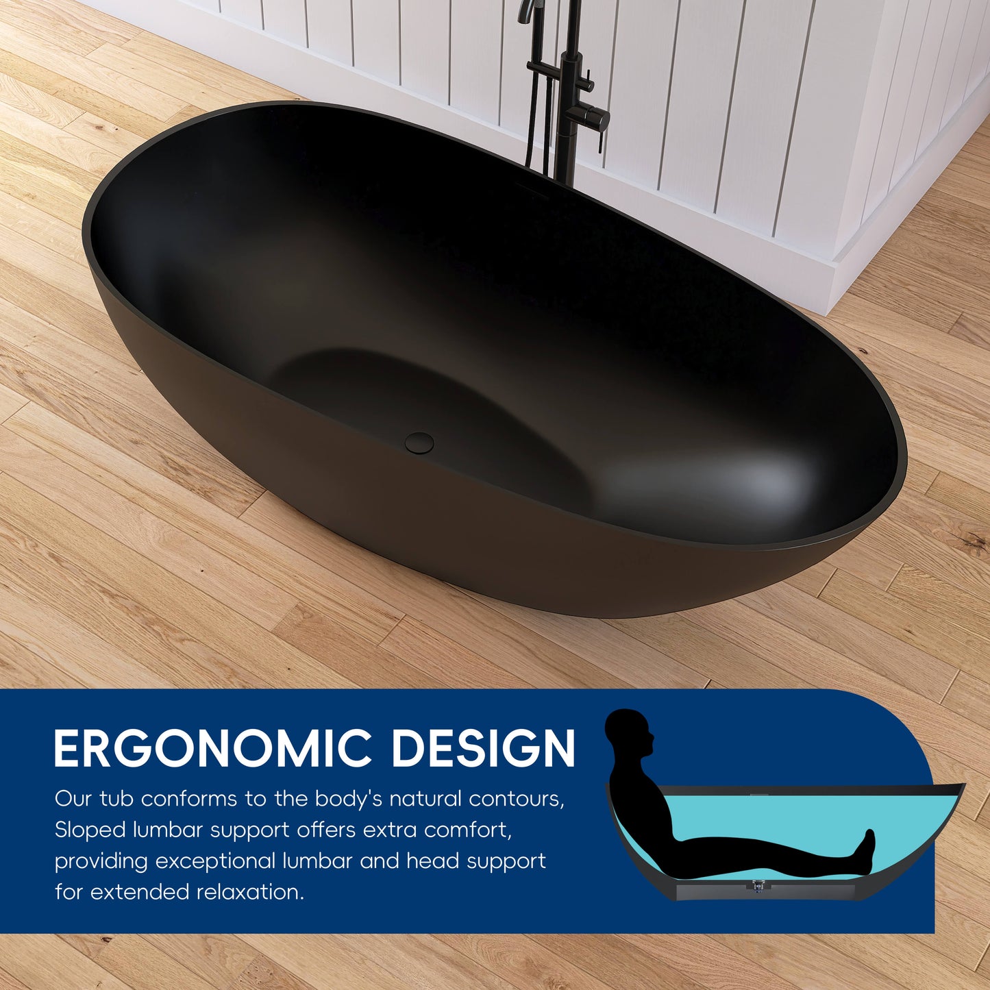 Medunjess 67'' Oval Freestanding Tub with Overflow | Soak in Style