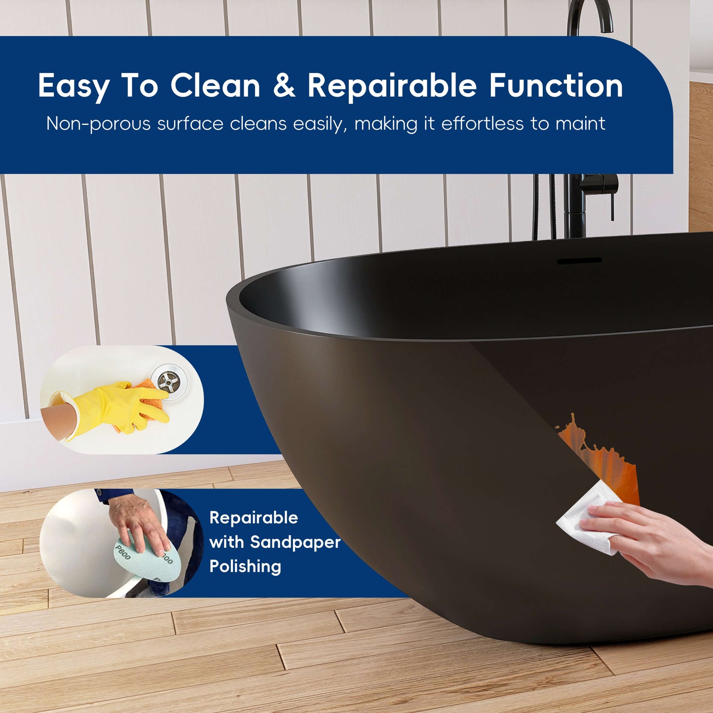 Medunjess 67'' Oval Freestanding Tub with Overflow | Soak in Style