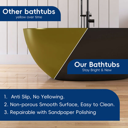 Medunjess 67'' Oval Freestanding Tub with Overflow | Soak in Style