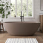 Medunjess 65" Oval Luxury Freestanding Solid Surface Resin Stone Soaking Tub