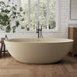 Medunjess 65" Oval Luxury Freestanding Solid Surface Resin Stone Soaking Tub