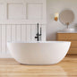 Medunjess 65" Oval Luxury Freestanding Solid Surface Resin Stone Soaking Tub