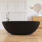 Medunjess 71" Classic Large Capacity Solid Surface Stone Resin Freestanding Soaking Bahtutb