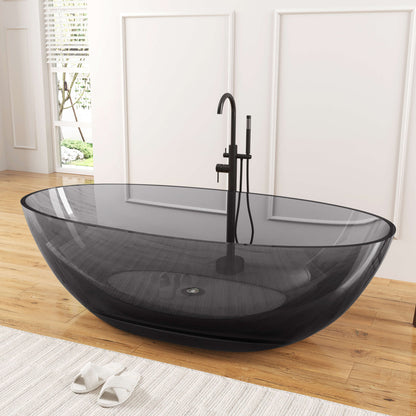 71" Freestanding Soaking Bahtutb Solid Surface Stone Resin Soaking Bathtub