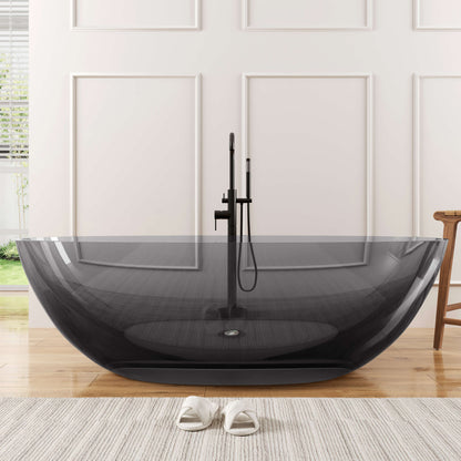 71" Freestanding Soaking Bahtutb Solid Surface Stone Resin Soaking Bathtub