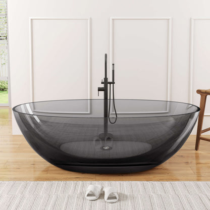 71" Freestanding Soaking Bahtutb Solid Surface Stone Resin Soaking Bathtub