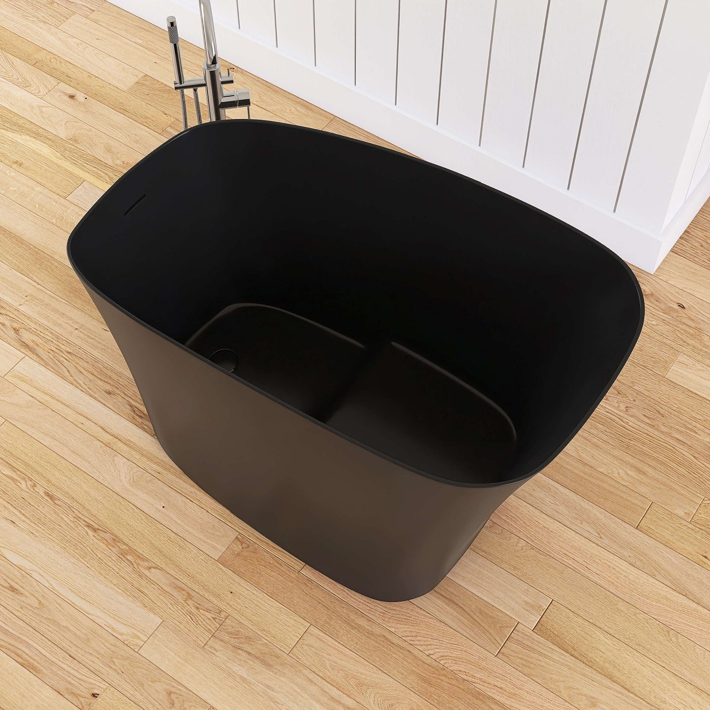 Medunjess 51" Japanese Soaking Tub Freestanding ECO-Friendly,Black