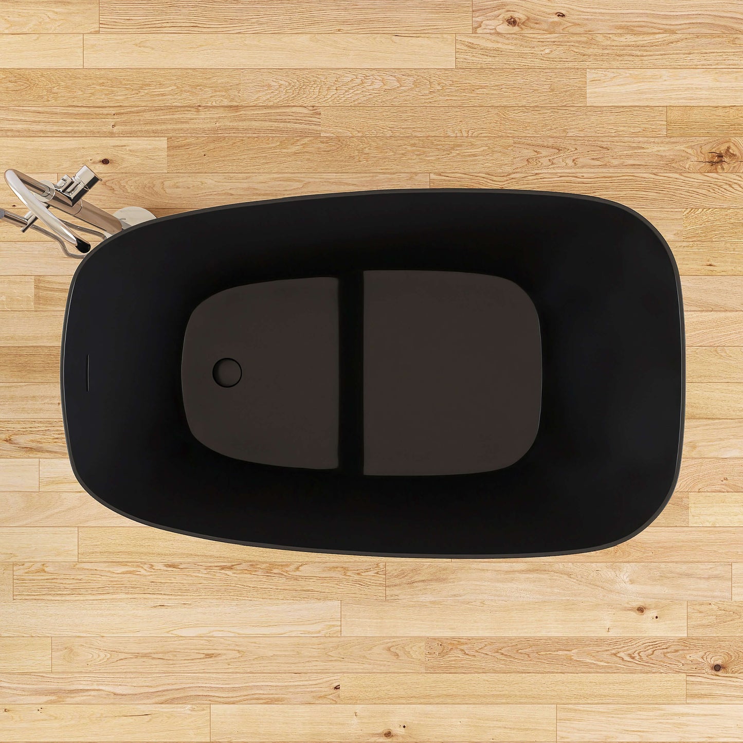 Medunjess 51" Japanese Soaking Tub Freestanding ECO-Friendly,Black