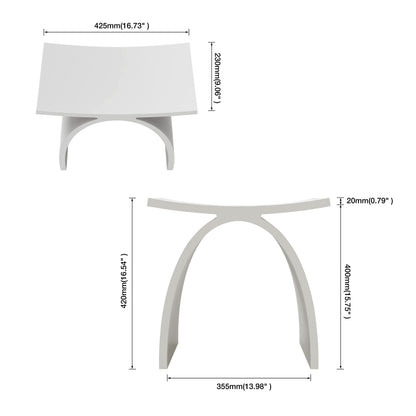 Medunjess Freestanding Shower Seat Solid Surface Shower Stool